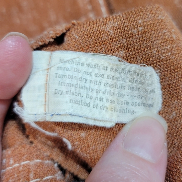 Act III: Women's Small Vintage Western Burnt Orange Button down Shirt Shacket - Picture 8 of 9